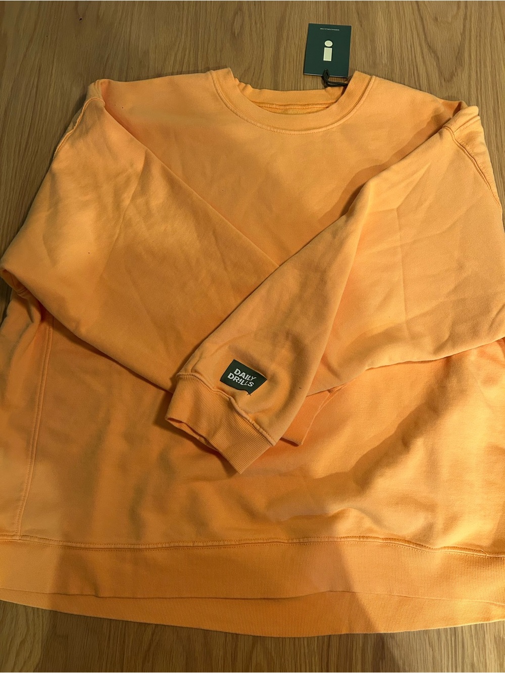 Daily Drills Oversized Crew Sweatshirt - Tajin Orange Size M/L NWT